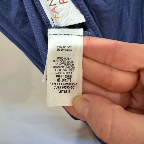 FANTASTIC FAWN blue wide leg jumpsuit sz Small‎ - Picture 6 of 6